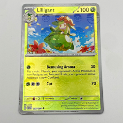 Lilligant Pokemon Scarlet Violet Black Bolt Poke Ball Pattern 007/086 - Image 1