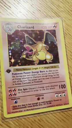 1999 Pokemon Shadowless Charizard 1st Edition Base Set 4/102 - Image 2