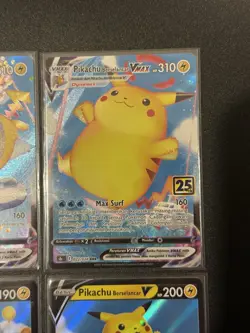 INDONESIA Flying/Surfing Pikachu VMAX S8a 25th Anniversary Pokemon Cards x4 Lot - Image 4