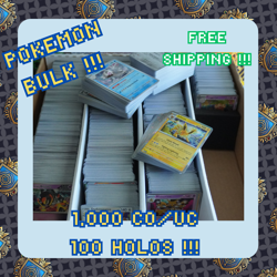 1000+ Pokemon Bulk Cards Lot with 100+ Holos included ! ! ! - Image 1