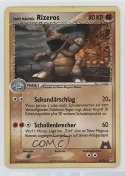 Team Magma's Rhydon German Pokemon EX Magma vs Aqua #22 2004 - Image 1