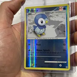 Pokemon Piplup 93/130 Reverse Holo Diamond & Pearl Base Set Pokemon Card 2007 LP - Image 1