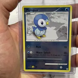 Pokemon Piplup 93/130 Reverse Holo Diamond & Pearl Base Set Pokemon Card 2007 LP - Image 2