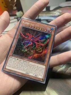yugioh MISPRINT Slifer the Sky Dragon SBCB-EN201 NM 1st edition Secret Rare - Image 3
