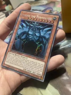 yugioh MISPRINT Obelisk the Tormentor SBCB-EN202 NM 1st edition Secret Rare - Image 3