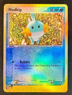 Mudkip 59/109 2003 EX Ruby & Sapphire Pokemon Card Reverse Holo Common - Lp/Vlp - Image 1