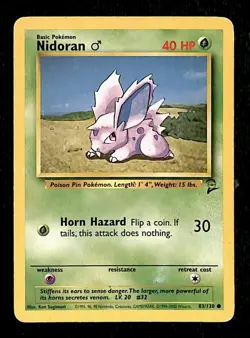 Nidoran Base Set 2 VG, 83/130 Pokemon Card - Image 1