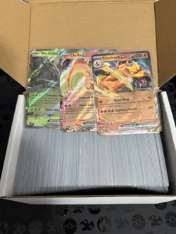 400+ Pokemon Card Bulk Common lot, + 3 ULTRA RARE V,EX,FA, or VMAX, for kids - Image 1