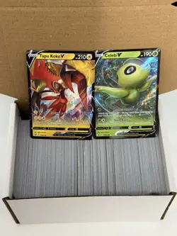 400+ Pokemon Cards Booster Pack Fresh Bulk Lot C/UC & Two Bonus Full Art V Cards - Image 4