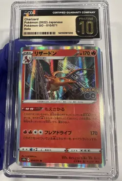 Charizard 010/071 2022 Pokemon GO Holo Japanese Pokemon Card PRISTINE CGC 10 - Image 3
