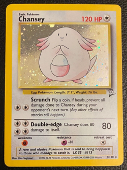 Pokemon TCG - Vintage WOTC - Chansey 3/130 - Base Set 2 - Holo Rare - LP 2 - Image 1