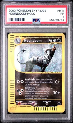 PSA 1 PR POOR Houndoom H11/H32 - Skyridge Pokemon POP 13 - Image 1