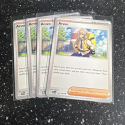 4x Arven 166/198 - Scarlet & Violet Base Pokemon TCG - Trainer Playset - Image 1