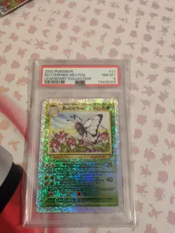2002 POKEMON LEGENDARY COLLECTION #21 BUTTERFREE-REVERSE FOIL PSA 8 - Image 1