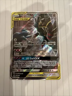 FULL ART Garchomp & Giratina GX Tag Team ULTRA RARE Pokemon Promo Holo SM193 LP - Image 1