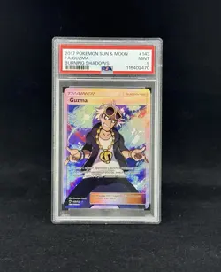 Guzma Pokemon Burning Shadows Full Art #143 PSA 9 - Image 1