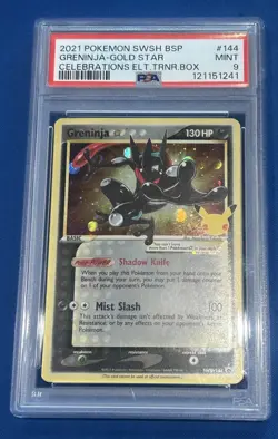Greninja SWSH144 Celebrations Gold Star Promo Holo 🔥 Pokemon PSA 9 - Image 1