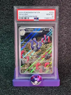 Wugtrio 224/091 Illustration Rare PSA 10 Illustration Rare 2024 Pokemon - Image 1