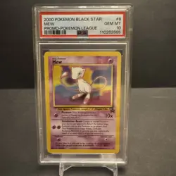 Pokemon Black Star Mew Promo-Pokemon League #8 2000 PSA 10 Gem - Image 1