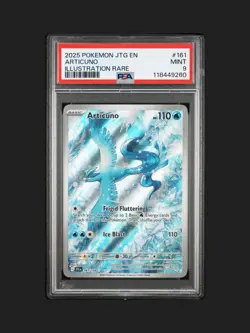 2025 Pokemon TCG Journey Together Set Articuno #161 Illustration Rare PSA MINT 9 - Image 1