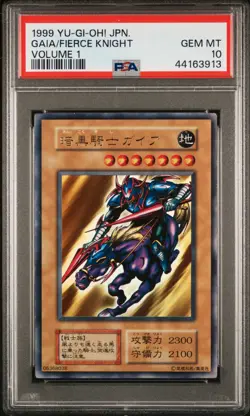 YUGIOH - PSA 10 GEM MINT GAIA THE FIERCE KNIGHT - 1999 VOLUME 1 - Image 1