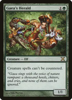 Gaea's Herald 10th Edition PLD White Rare MAGIC THE GATHERING CARD ABUGames - Image 1