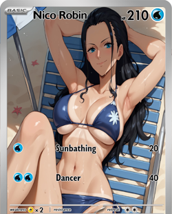 LoveangelGames- Custom Card- SwimSuit Series- Nico Robin - Image 1