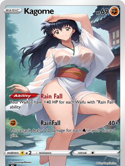 LoveangelGames- Custom Card-Rainy Day Series-Kagome - Image 1