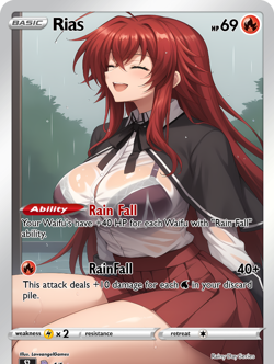 LoveangelGames- Custom Card-Rainy Day Series-Rias - Image 1