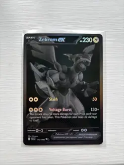 Pokemon TCG Zekrom EX Card 172/086 Black Bolt English - Image 1
