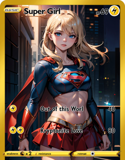 LoveangelGames- Custom Card-Silent Night -Super Girl - Image 1