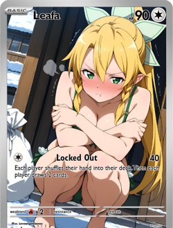 LoveangelGames-Season 2- Custom Card- Waifu Universe-Leafa Locked - Image 1