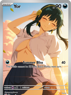LoveangelGames-Season 2- Custom Card- Waifu Universe-Yor Summer Bliss - Image 1