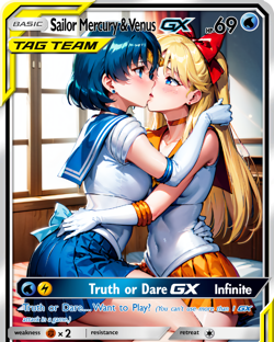 LoveangelGames- Custom Card-Tag Team Series- Sailor Mercury & Venus - Image 1