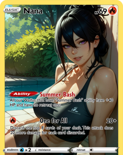 LoveangelGames- Custom Card-Summer Bash Series- Nana - MHA - Image 1