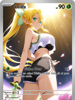 LoveangelGames-Season 2- Custom Card- Waifu Universe-Leafa - Image 1