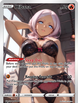 LoveangelGames-Season 2- Custom Card- Waifu Universe- Hibana - Image 1