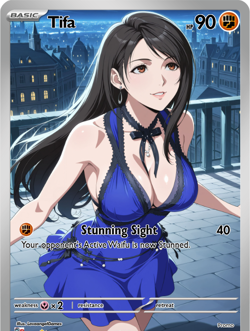 LoveangelGames-Season 2- Custom Card- Waifu Universe- Tifa - Image 1