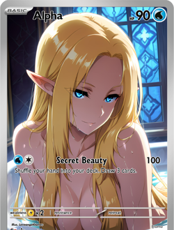 LoveangelGames-Season 2- Custom Card- Waifu Universe- Alpha Bath - Image 1