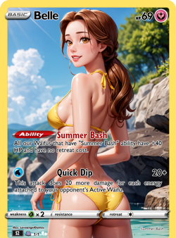 LoveangelGames- Custom Card-Summer Bash Series-Belle - Image 1