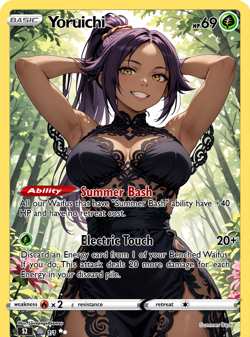 LoveangelGames- Custom Card-Summer Bash Series- Yoruichi - Image 1