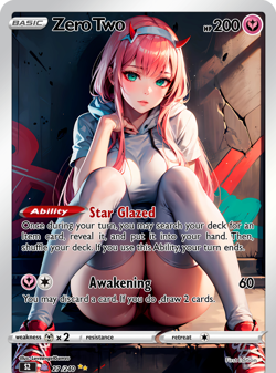 LoveangelGames- Custom Card-Character Set- Zero Two - Image 1