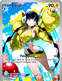 LoveangelGames-Season 2- Custom Card- Waifu Universe-Elesa - Image 1