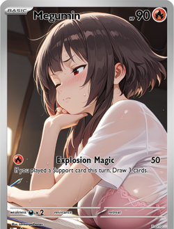 LoveangelGames-Season 2- Custom Card- Waifu Universe- Megumin - Image 1