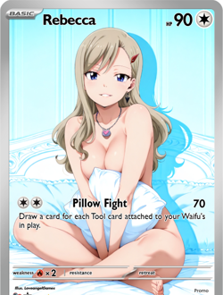 LoveangelGames-Season 2- Custom Card- Waifu Universe- Rebecca - Image 1