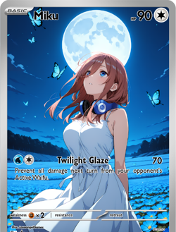 LoveangelGames-Season 2- Custom Card- Waifu Universe- Miku - Image 1