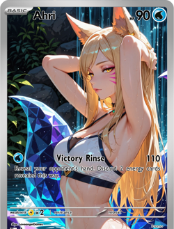 LoveangelGames-Season 2- Custom Card- Waifu Universe- Ahri - Image 1