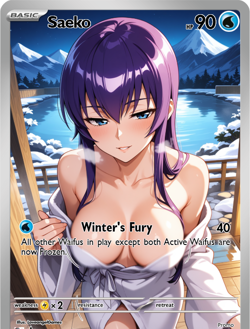 LoveangelGames-Season 2- Custom Card- Waifu Universe- Saeko Winters - Image 1