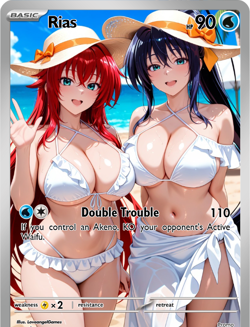 LoveangelGames-Season 2- Custom Card- Waifu Universe-Rias Double - Image 1