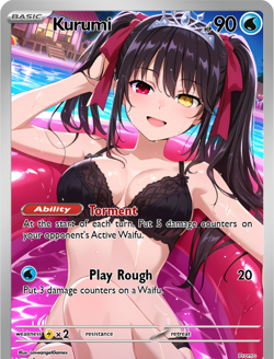 LoveangelGames-Season 2- Custom Card- Waifu Universe-Kurumi Torment - Image 1